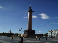 The Alexander Column in Palace Square, Saint Petersburg